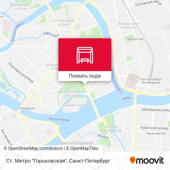 Карта Ст. Метро "Горьковская"