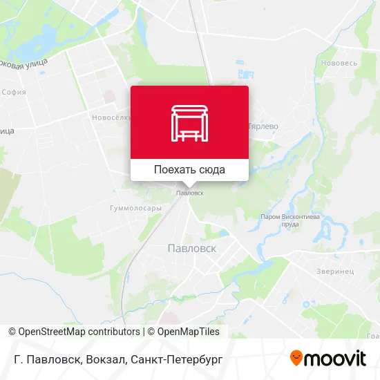 Карта Г. Павловск, Вокзал