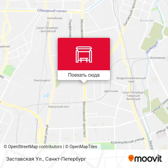 Карта Заставская Ул.