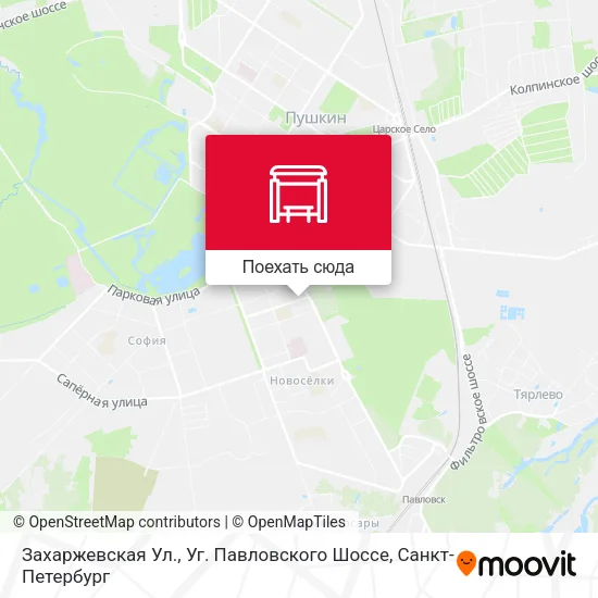 Карта Захаржевская Ул., Уг. Павловского Шоссе
