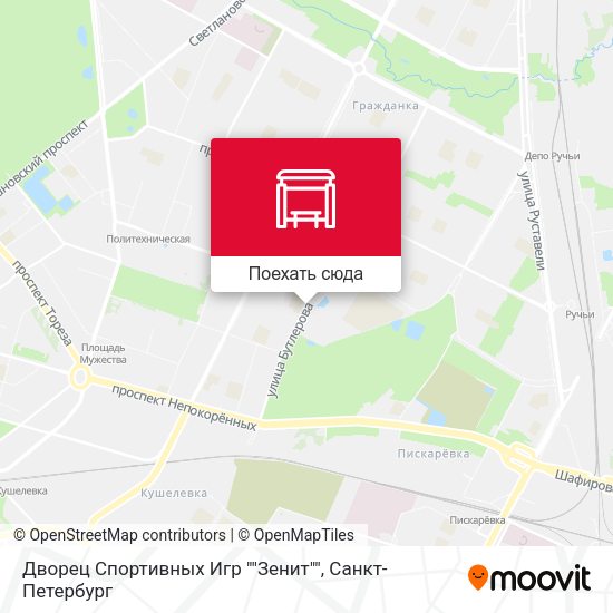 Карта Дворец Спортивных Игр ""Зенит""