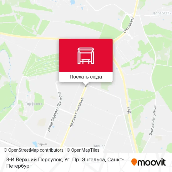 Карта 8-Й Верхний Переулок, Уг. Пр. Энгельса