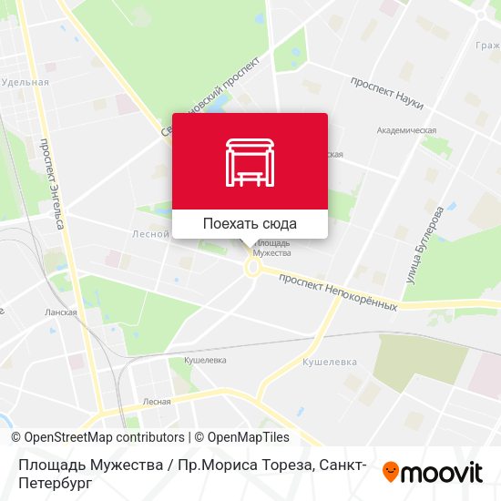 Карта Площадь Мужества / Пр.Мориса Тореза