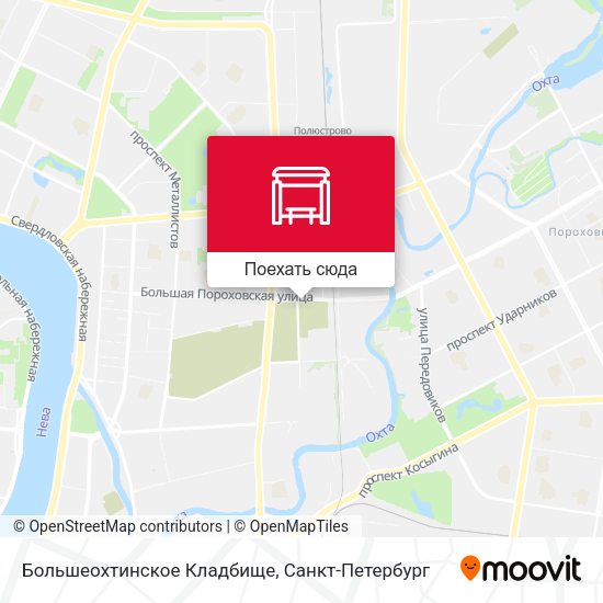 Карта Большеохтинское Кладбище