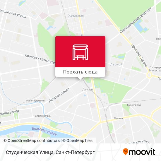 Карта Студенческая Улица