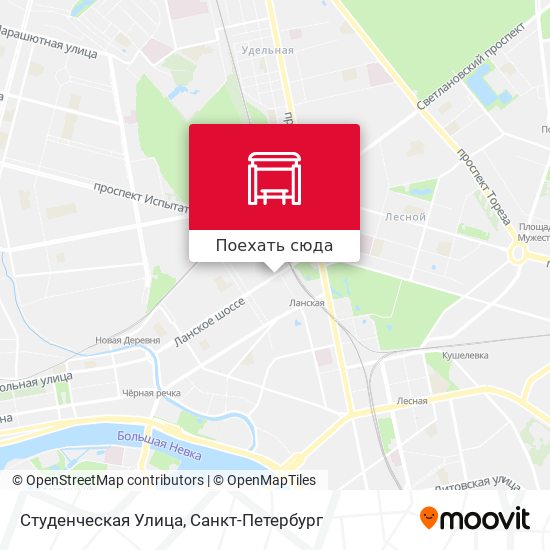 Карта Студенческая Улица