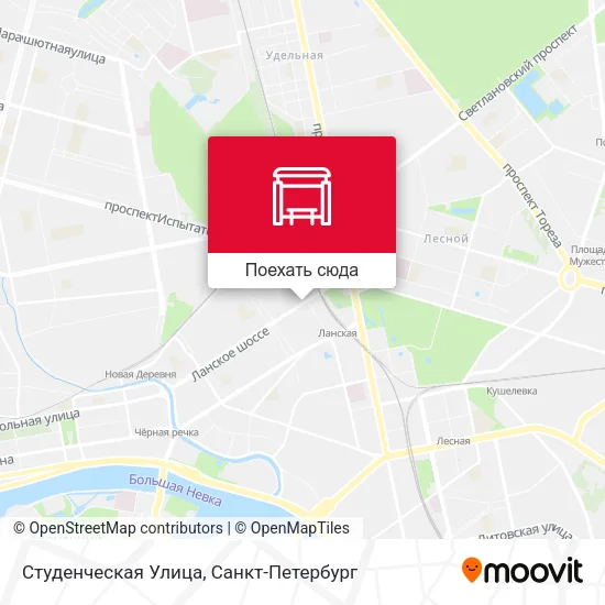 Карта Студенческая Улица