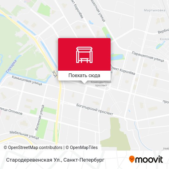 Карта Стародеревенская Ул.