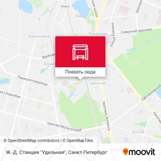 Карта Ж.-Д. Станция "Удельная"