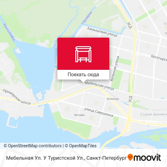 Карта Мебельная Ул. У Туристской Ул.