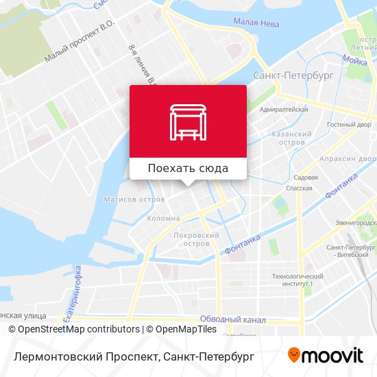 Лермонтовский проспект карта
