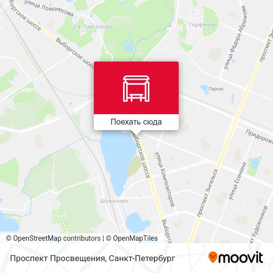 Карта Проспект Просвещения