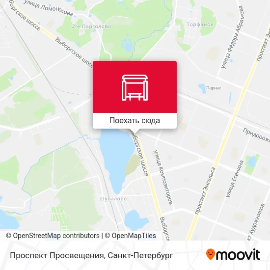 Карта Проспект Просвещения