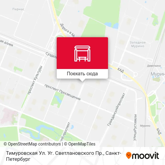 Карта Тимуровская Ул. Уг. Светлановского Пр.