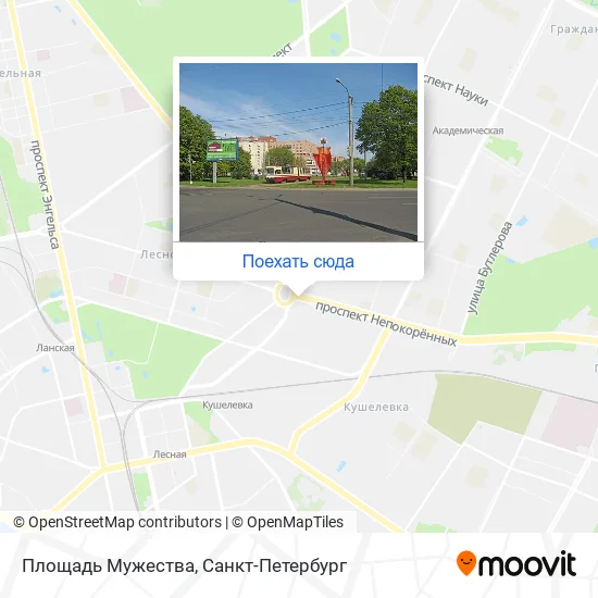 Карта Площадь Мужества