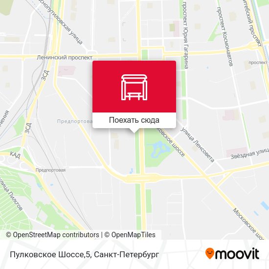 Карта Пулковское Шоссе,5