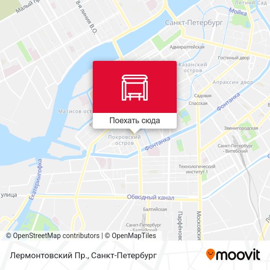 Карта Лермонтовский Пр.