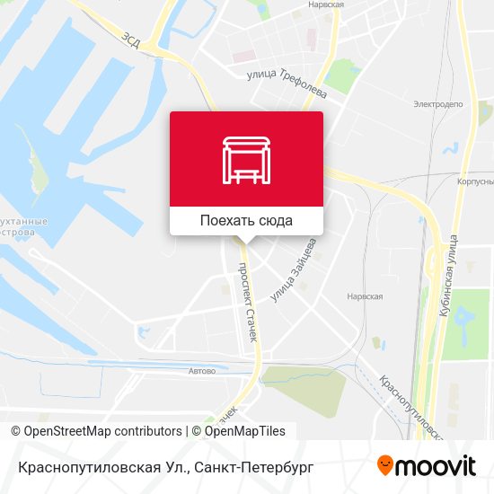 Карта Краснопутиловская Ул.