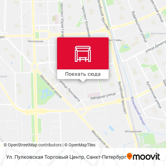 Карта Ул. Пулковская Торговый Центр