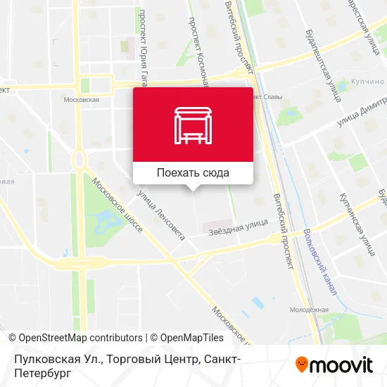 Карта Пулковская Ул., Торговый Центр