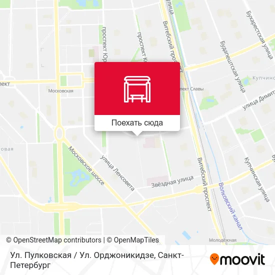Карта Ул. Пулковская / Ул. Орджоникидзе
