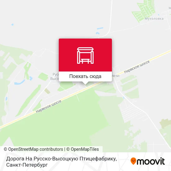 Карта Дорога На Русско-Высоцкую Птицефабрику
