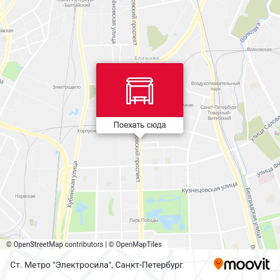 Карта Ст. Метро "Электросила"