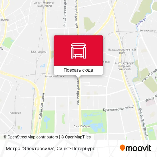 Карта Метро "Электросила"