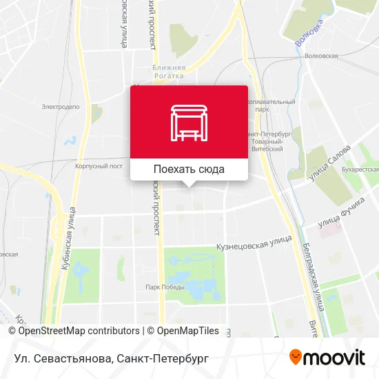 Карта Ул. Севастьянова