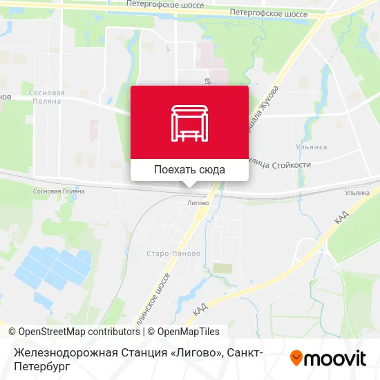 Карта Железнодорожная Станция «Лигово»