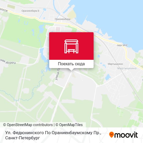 Карта Ул. Федюнинского По Ораниенбаумскому Пр.