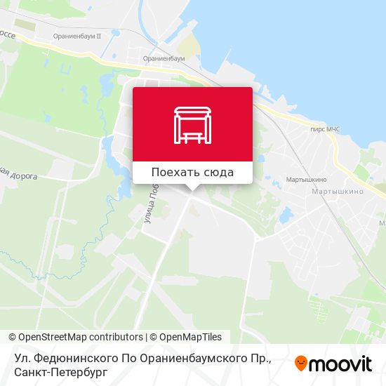 Карта Ул. Федюнинского По Ораниенбаумского Пр.