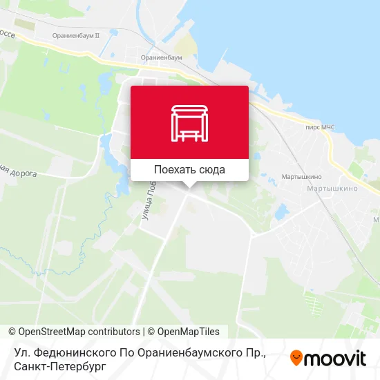 Карта Ул. Федюнинского По Ораниенбаумского Пр.