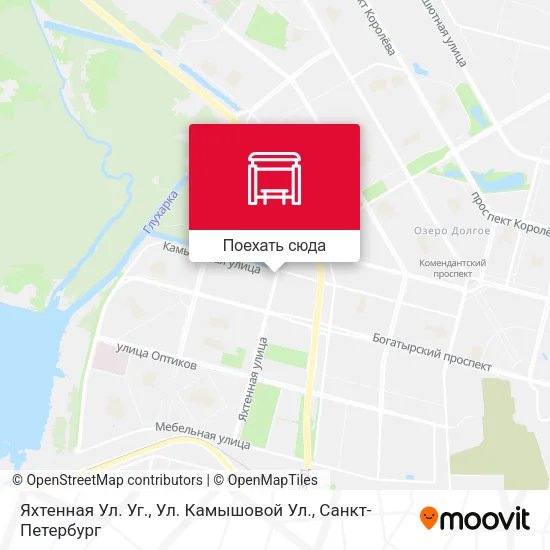 Карта Яхтенная Ул. Уг., Ул. Камышовой Ул.