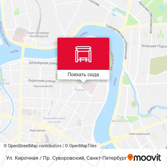 Карта Ул. Кирочная / Пр. Суворовский