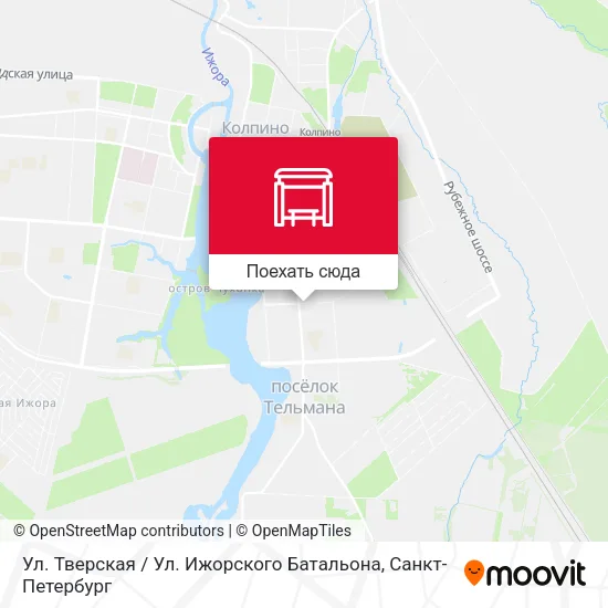 Карта Ул. Тверская / Ул. Ижорского Батальона