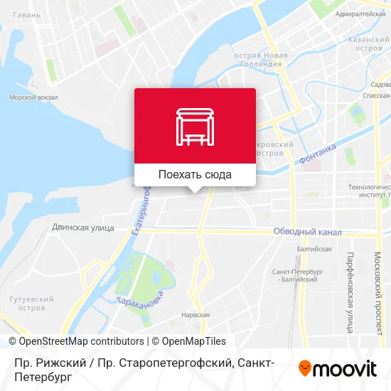 Карта Пр. Рижский / Пр. Старопетергофский