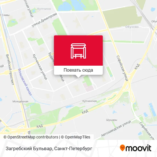 Карта Загребский Бульвар