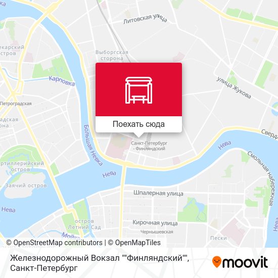 Карта Железнодорожный Вокзал ""Финляндский""