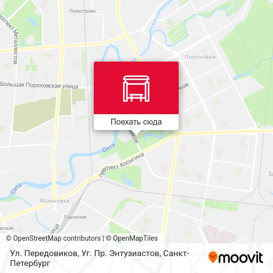 Карта Ул. Передовиков, Уг. Пр. Энтузиастов