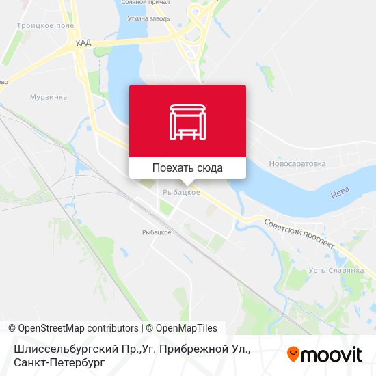 Карта Шлиссельбургский Пр.,Уг. Прибрежной Ул.