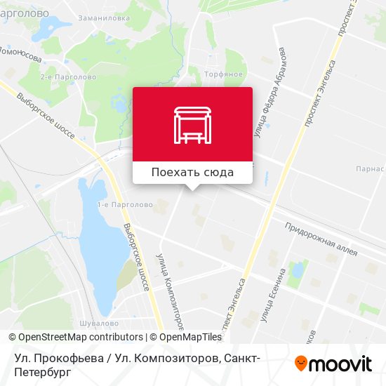 Карта Ул. Прокофьева / Ул. Композиторов