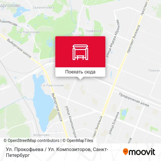 Карта Ул. Прокофьева / Ул. Композиторов