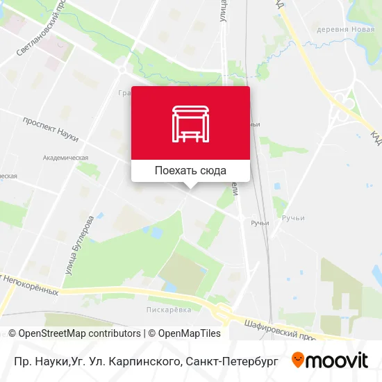 Карта Пр. Науки,Уг. Ул. Карпинского