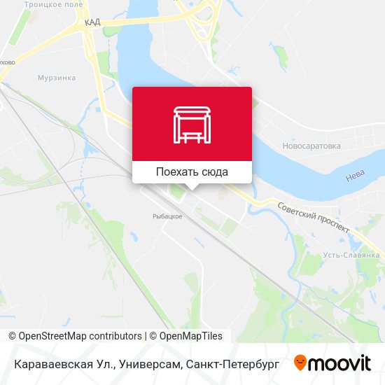 Карта Караваевская Ул., Универсам