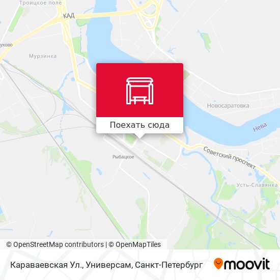 Карта Караваевская Ул., Универсам