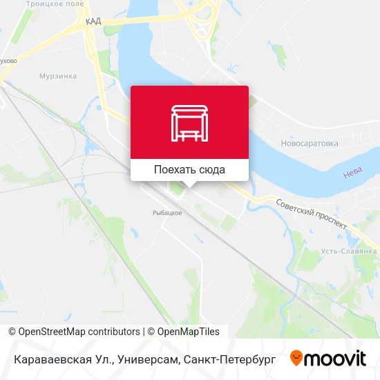 Карта Караваевская Ул., Универсам