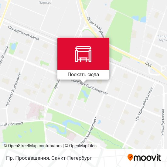 Карта Пр. Просвещения