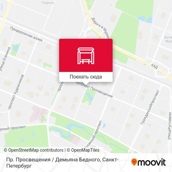 Карта Пр. Просвещения / Демьяна Бедного