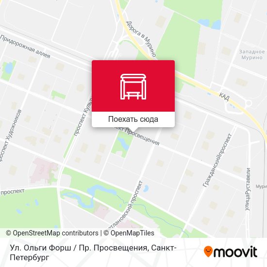 Карта Ул. Ольги Форш / Пр. Просвещения